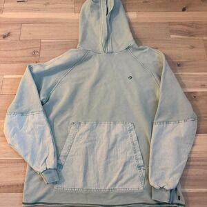 Light green Converse hoodie with a relaxed fit sz S